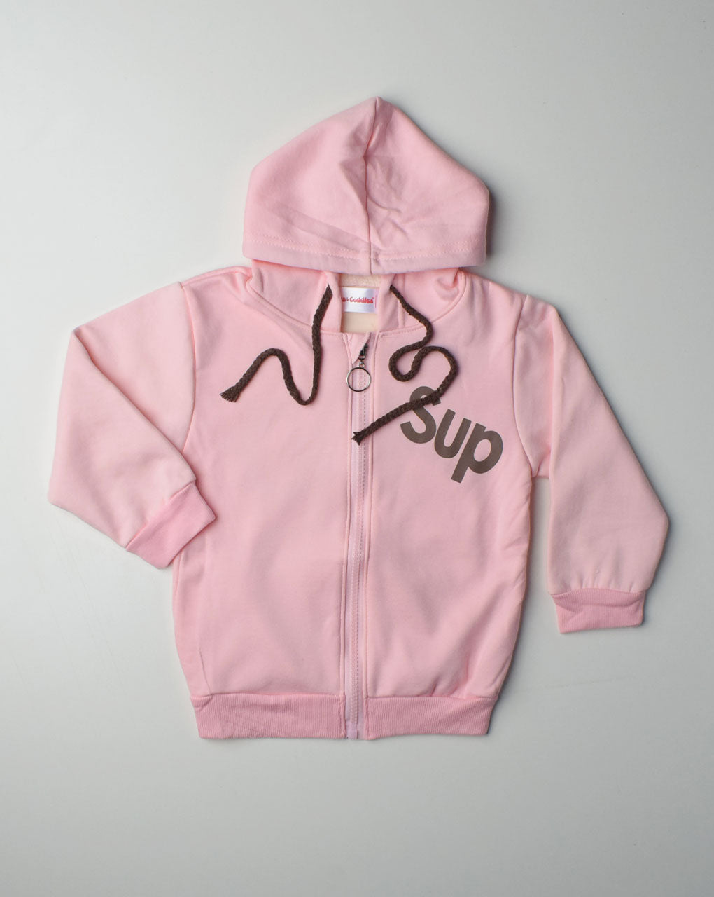 GIRLS STYLISH BUNNY HOODIE C001378 BABY PINK